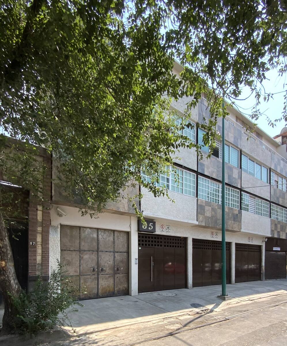 Entrada y patio verde